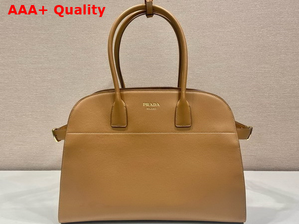 Prada Large Leather Tote Bag in Caramel 1BG508 Replica