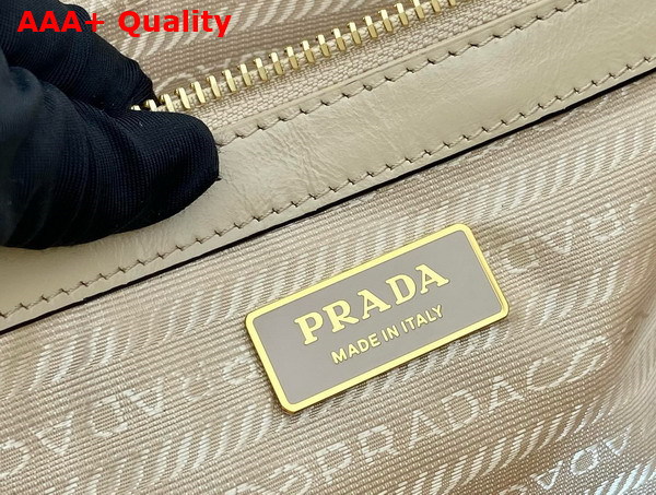 Prada Large Leather Tote Bag in Travertine 1BG460 Replica