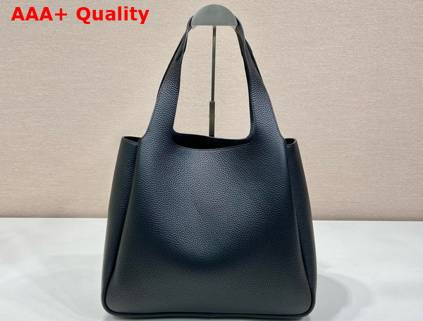 Prada Large Leather Tote in Black 1BG338 Replica