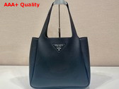 Prada Large Leather Tote in Black 1BG338 Replica