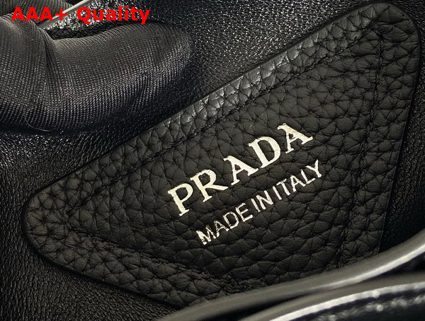 Prada Large Leather Tote in Black 1BG338 Replica