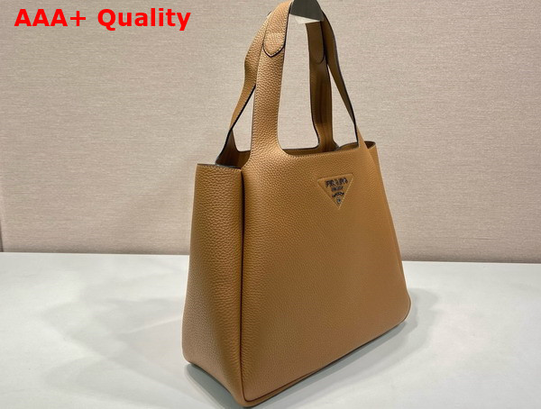 Prada Large Leather Tote in Caramel 1BG338 Replica