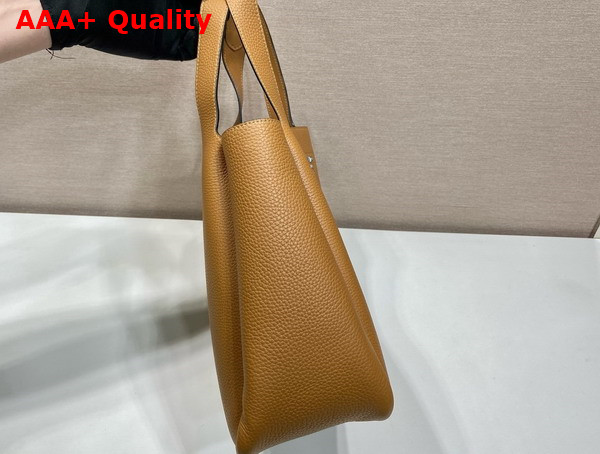 Prada Large Leather Tote in Caramel 1BG338 Replica