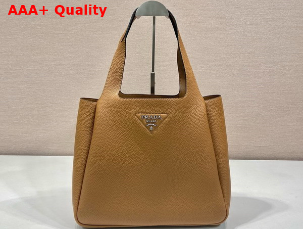 Prada Large Leather Tote in Caramel 1BG338 Replica