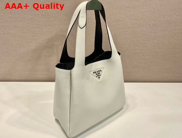 Prada Large Leather Tote in White 1BG338 Replica