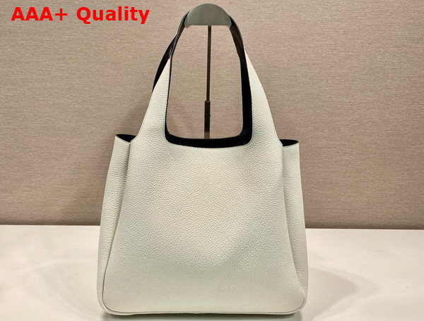 Prada Large Leather Tote in White 1BG338 Replica