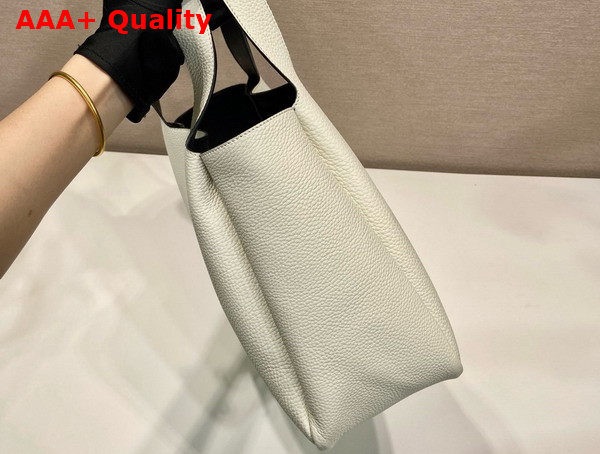 Prada Large Leather Tote in White 1BG338 Replica