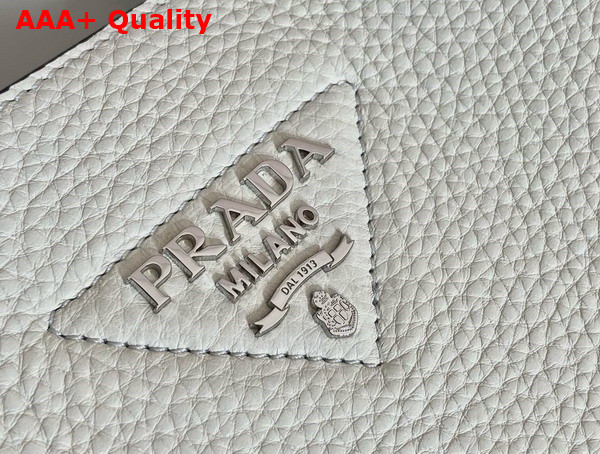 Prada Large Leather Tote in White 1BG338 Replica