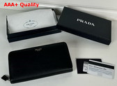 Prada Large Leather Wallet in Black 1ML506 Replica