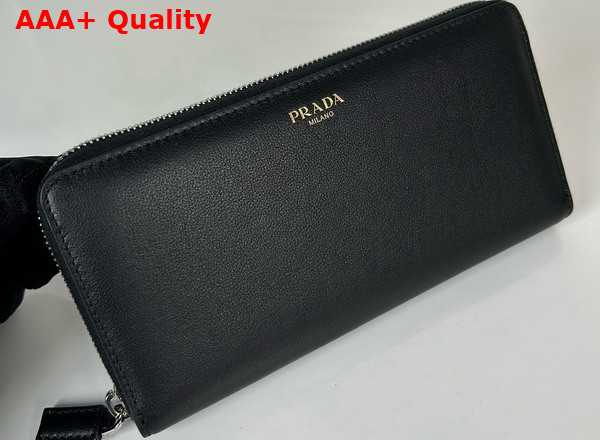 Prada Large Leather Wallet in Black 1ML506 Replica