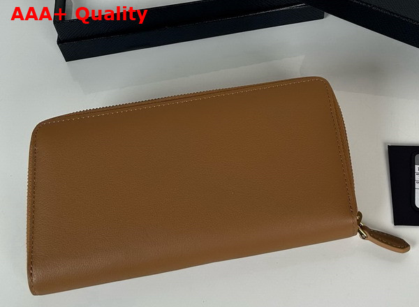 Prada Large Leather Wallet in Caramel 1ML506 Replica