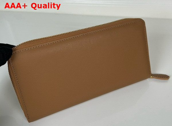 Prada Large Leather Wallet in Caramel 1ML506 Replica