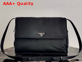 Prada Large Padded Nylon Shoulder Bag in Black Replica