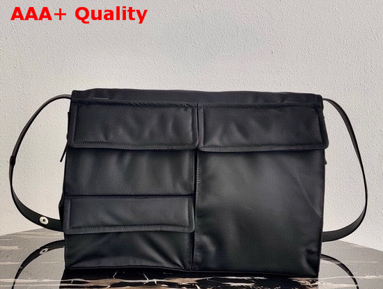 Prada Large Padded Nylon Shoulder Bag in Black Replica