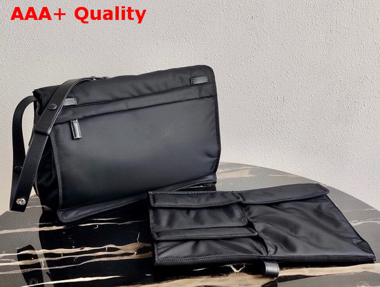 Prada Large Padded Nylon Shoulder Bag in Black Replica