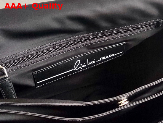 Prada Large Padded Nylon Shoulder Bag in Black Replica