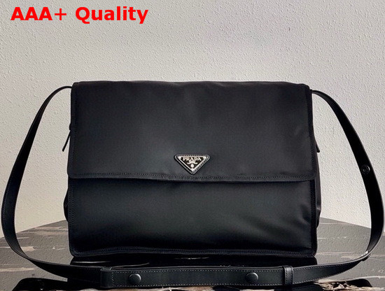 Prada Large Padded Nylon Shoulder Bag in Black Replica