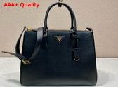 Prada Large Prada Galleria Leather Bag in Black 1BA446 Replica