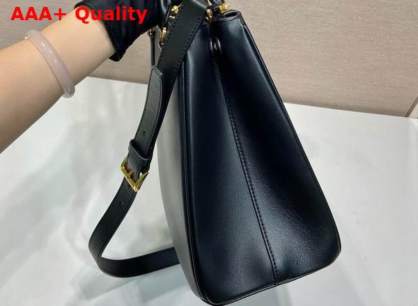 Prada Large Prada Galleria Leather Bag in Black 1BA446 Replica