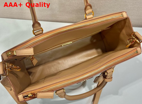 Prada Large Prada Galleria Leather Bag in Natural 1BA446 Replica