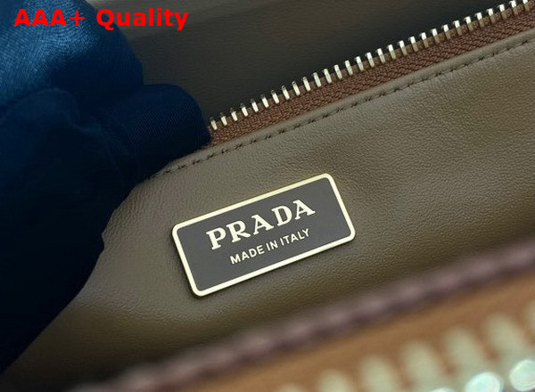 Prada Large Prada Galleria Leather Bag in Natural 1BA446 Replica