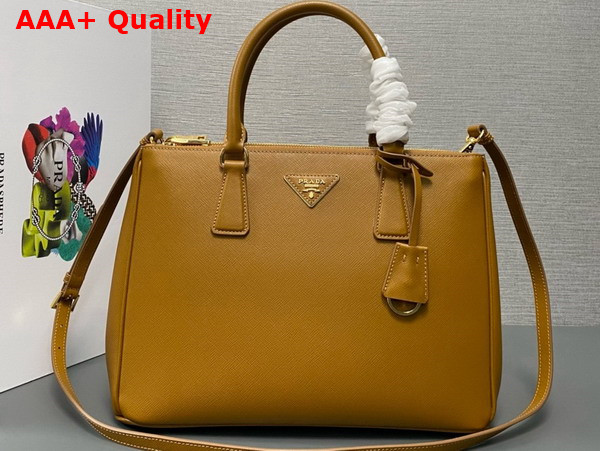 Prada Large Prada Galleria Saffiano Leather Bag in Caramel 1BA274 Replica