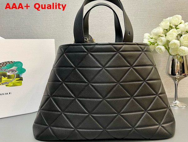 Prada Large Quilted Leather Tote Bag in Black 1BG547 Replica