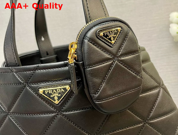 Prada Large Quilted Leather Tote Bag in Black 1BG547 Replica