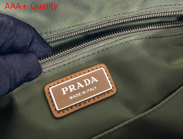 Prada Large Re Nylon and Leather Shoulder Bag in Military Caramel 2VD052 Replica