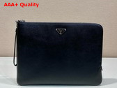 Prada Large Saffiano Leather Pouch in Black 2NH023 Replica