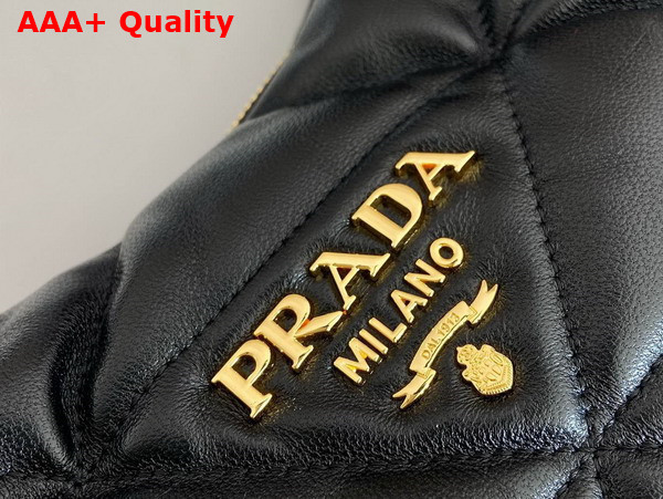 Prada Large Topstitched Nappa Leather Bag in Black 1BC183 Replica