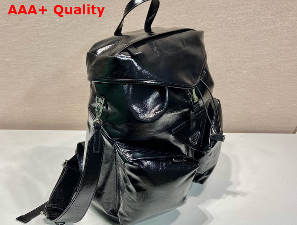 Prada Leather Backpack in Black 2VZ108 Replica