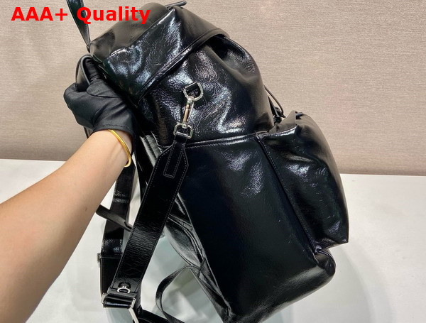 Prada Leather Backpack in Black 2VZ108 Replica