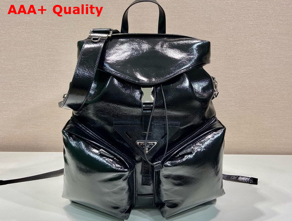 Prada Leather Backpack in Black 2VZ108 Replica