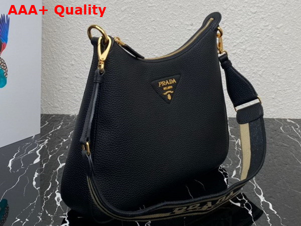 Prada Leather Bag in Black 1BC178 Replica