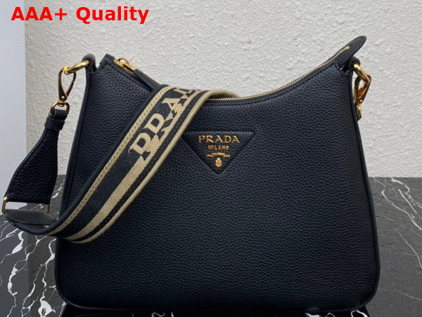 Prada Leather Bag in Black 1BC178 Replica