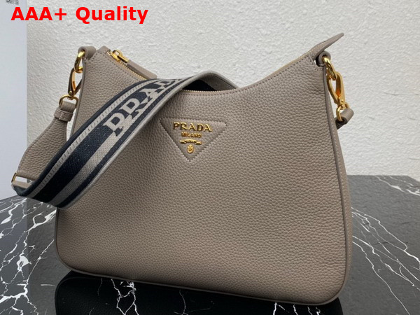 Prada Leather Bag in Clay Grey 1BC178 Replica