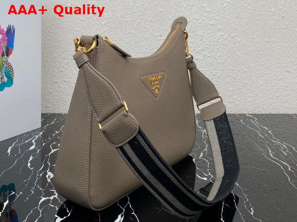 Prada Leather Bag in Clay Grey 1BC178 Replica