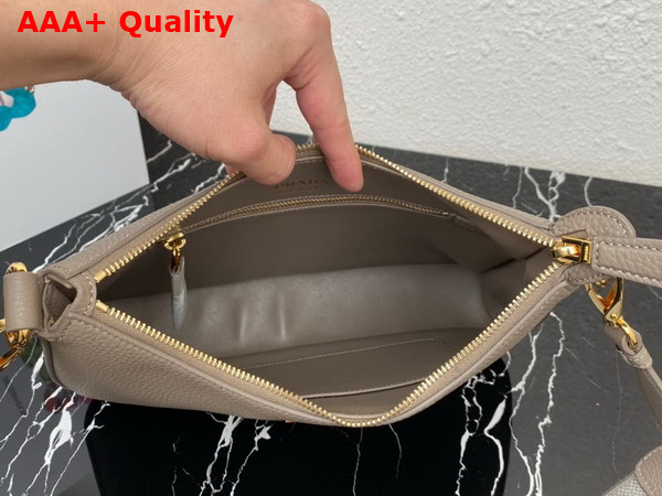 Prada Leather Bag in Clay Grey 1BC178 Replica