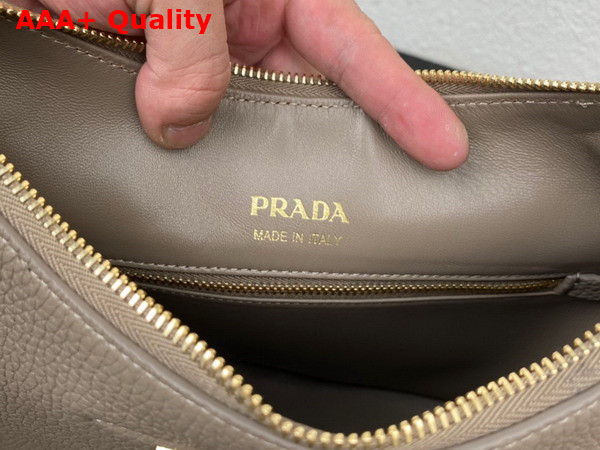 Prada Leather Bag in Clay Grey 1BC178 Replica