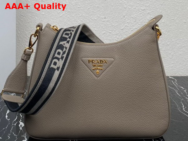 Prada Leather Bag in Clay Grey 1BC178 Replica