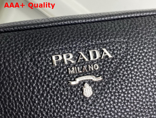 Prada Leather Bag with Shoulder Strap in Black 1BH082 Replica