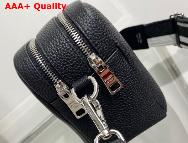 Prada Leather Bag with Shoulder Strap in Black 1BH082 Replica