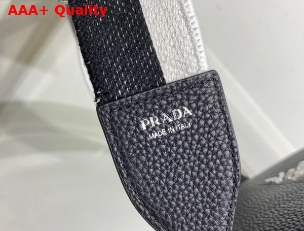 Prada Leather Bag with Shoulder Strap in Black 1BH082 Replica