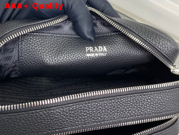 Prada Leather Bag with Shoulder Strap in Black 1BH082 Replica