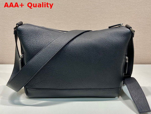 Prada Leather Bag with Shoulder Strap in Black 2VH165 Replica