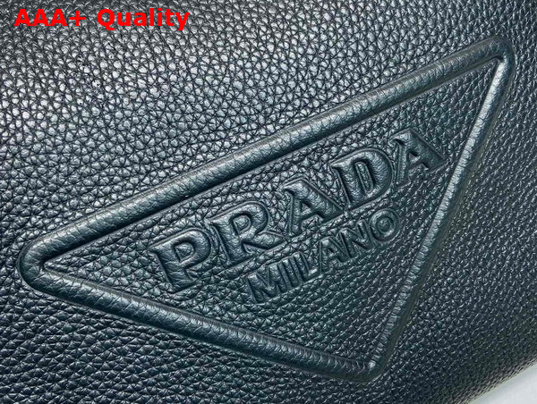 Prada Leather Bag with Shoulder Strap in Black 2VH165 Replica