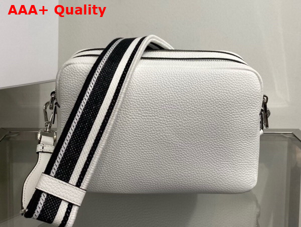 Prada Leather Bag with Shoulder Strap in White Leather 1BH082 Replica