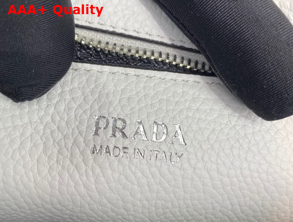 Prada Leather Bag with Shoulder Strap in White Leather 1BH082 Replica