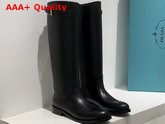 Prada Leather Boots in Black 1W175M Replica